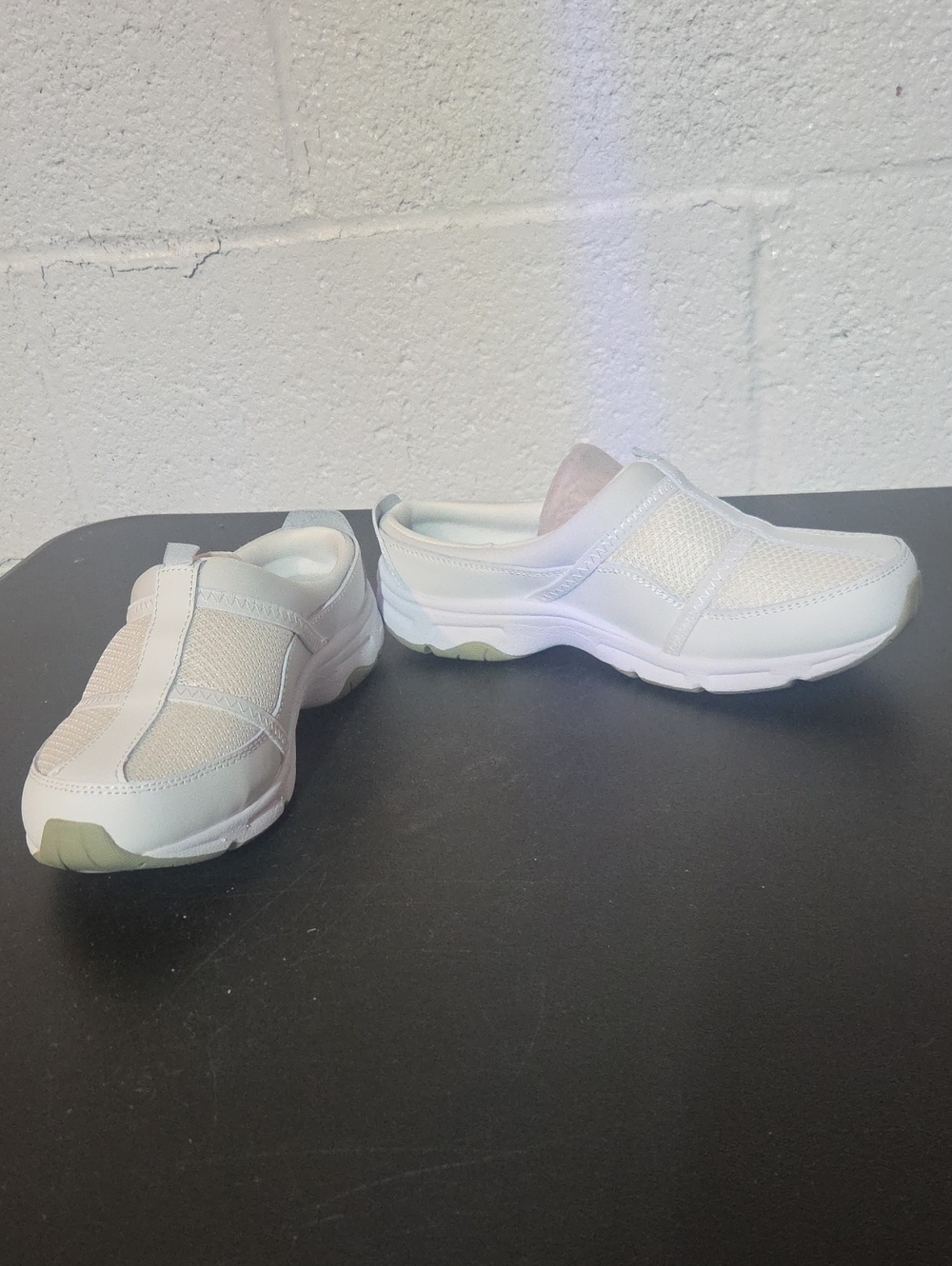 Easy Spirit White Slip-On Mesh Mules